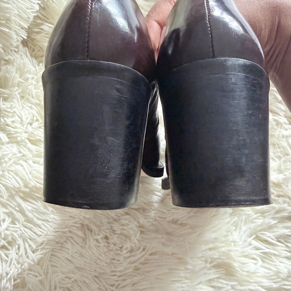 Cumbres Toltec Handcrafted Leather Loafers sz 7.5 - Picture 5 of 6